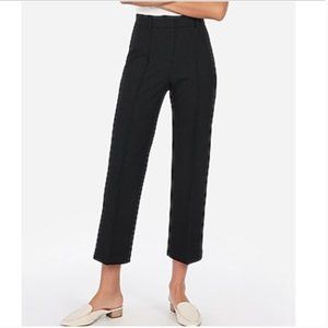 Express High Waisted Pinstripe Straight Cropped Pant